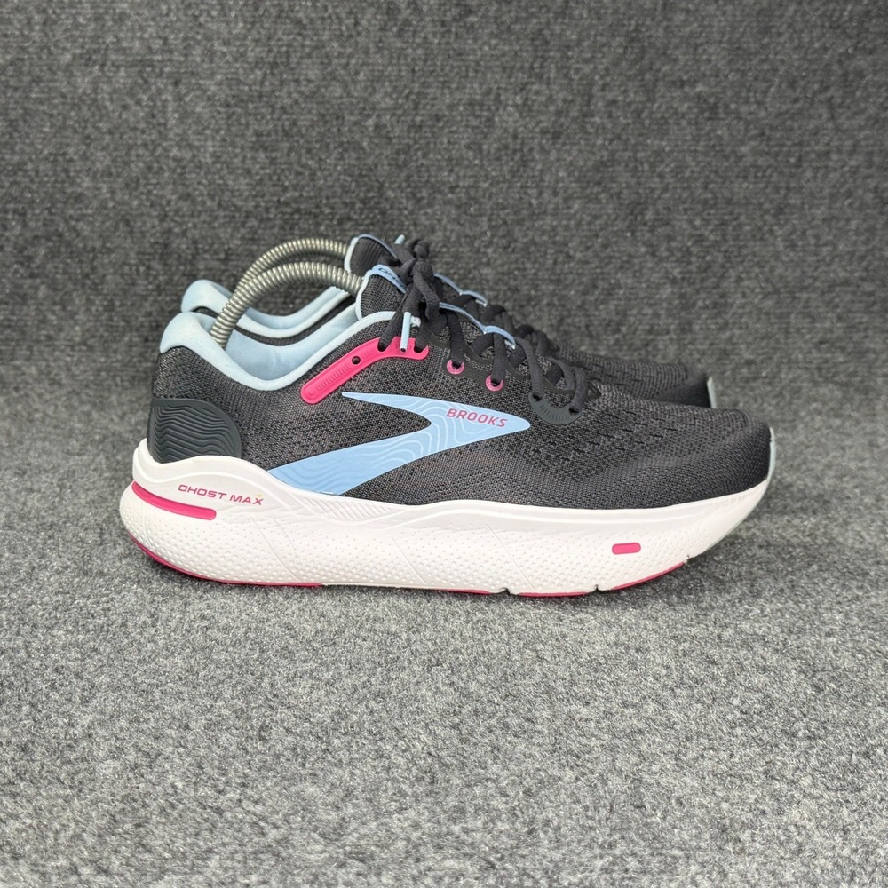 Brooks Ghost Max Running Shoes Women's 10 Ebony Open Air Lilac Rose Athletic Run